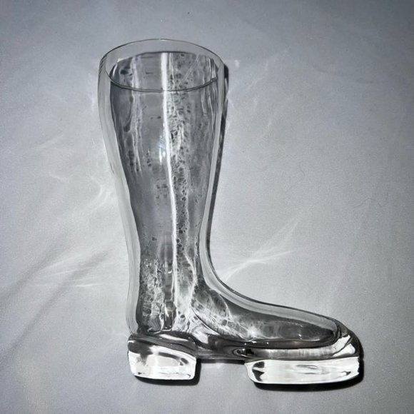 Vintage Das Boot Clear Glass Riding Boot Decorative Glass 6.5" - Picture 1 of 4